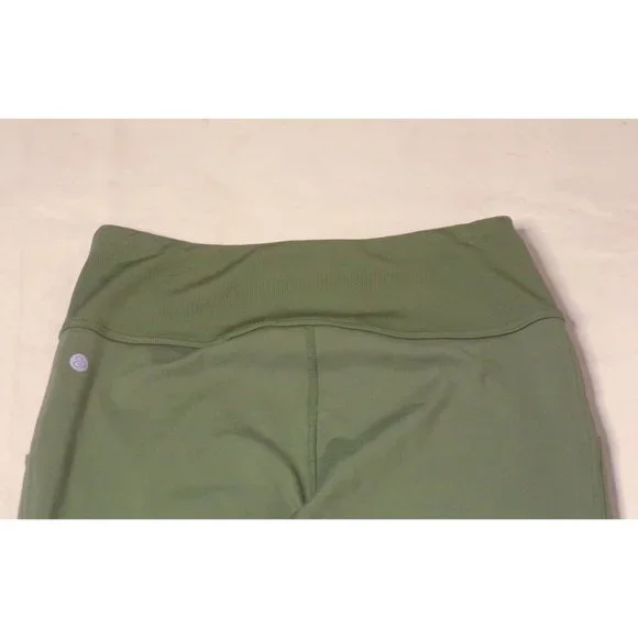 Zella Studio Lite Pocket Kick Flare Crop Leggings Green Small 4-6 NEW - Picture 7 of 8